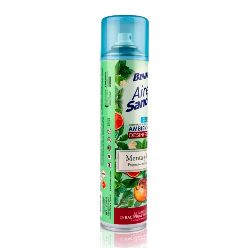 Ambientador Binner Desinfectante Aerosol x 400 ml Menta-Pomelo
