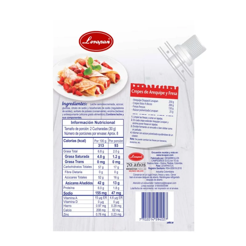 Arequipe Levapan x 250 g Doypack