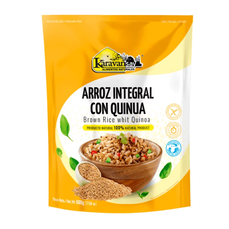 Arroz integral con quinoa para microondas Brillante pack de 2 unidades de  125 g.