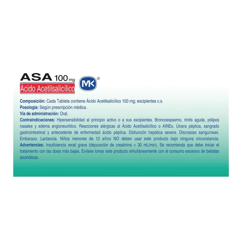 Asa Mk 100 mg - 20 und