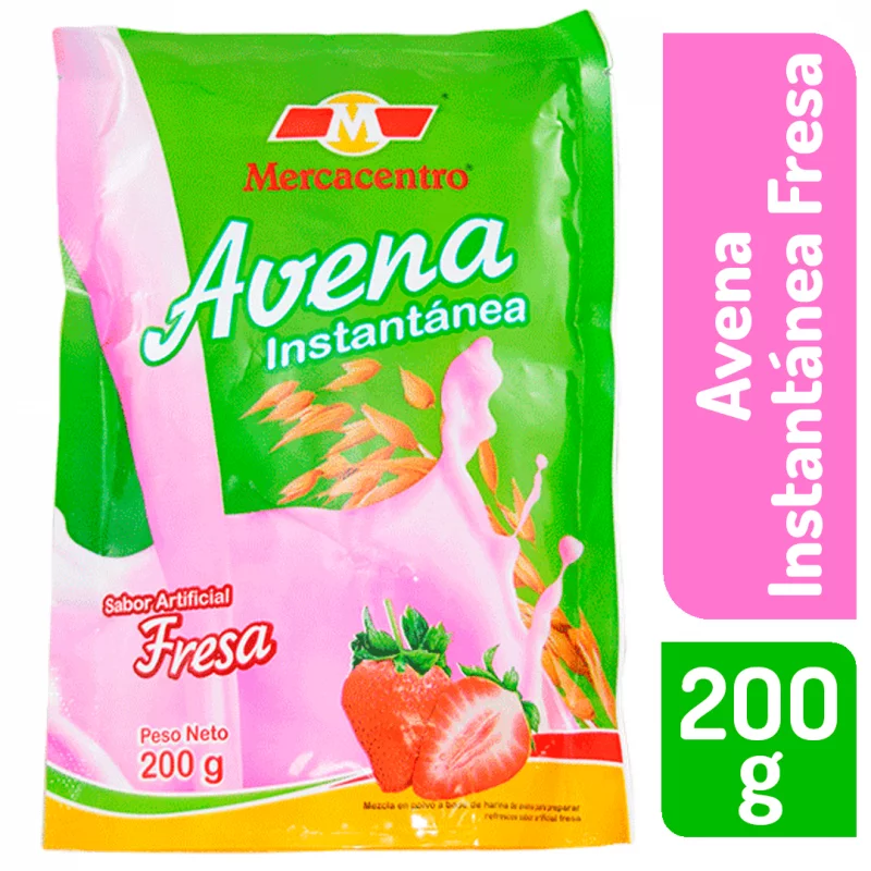 Avena Mercacentro Instantánea Fresa 200 g