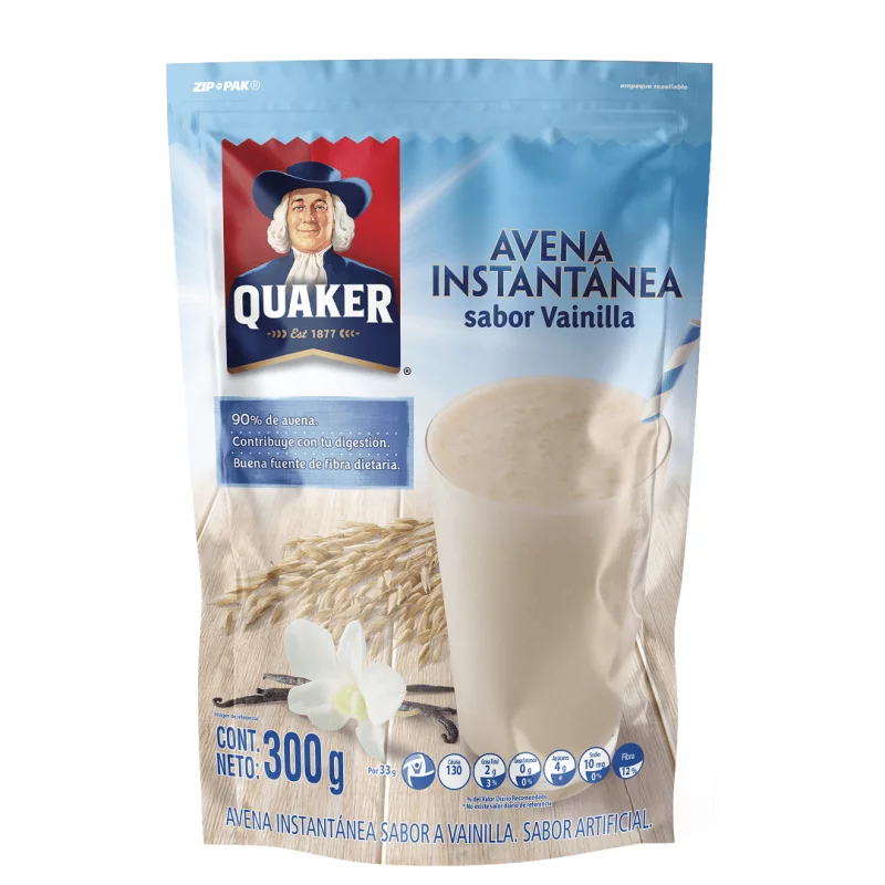 AVENA INSTANTÁNEA VAINILLA 300g QUAKER - Jota Jota Foods