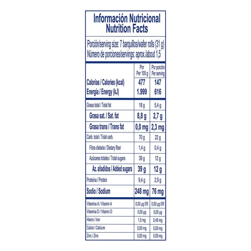 Barquillos Piazza Chocolate 44 g