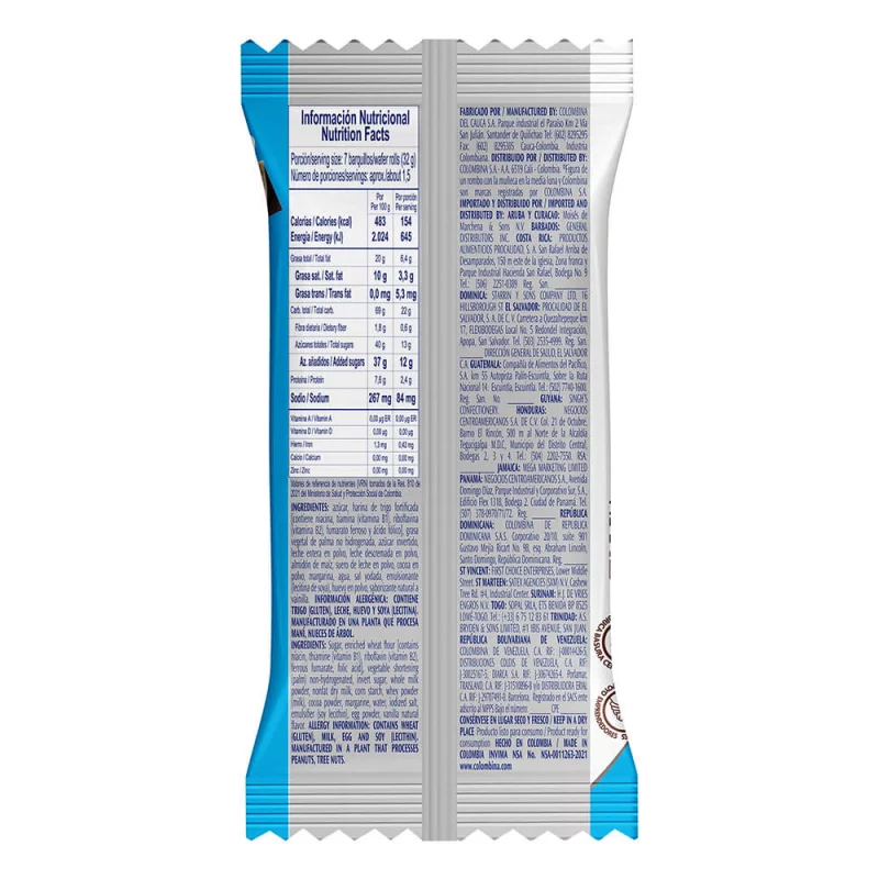 Barquillos Piazza Cookies & Cream 45 g