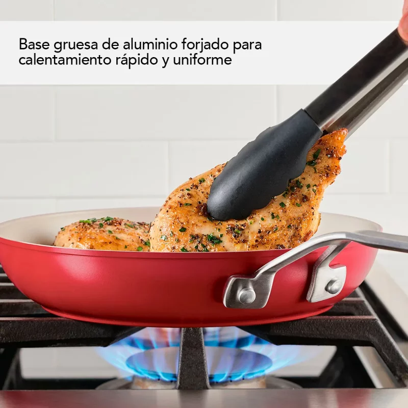 Batería Kitchenaid AA Cerámico Rojo Imperio 8 Piezas