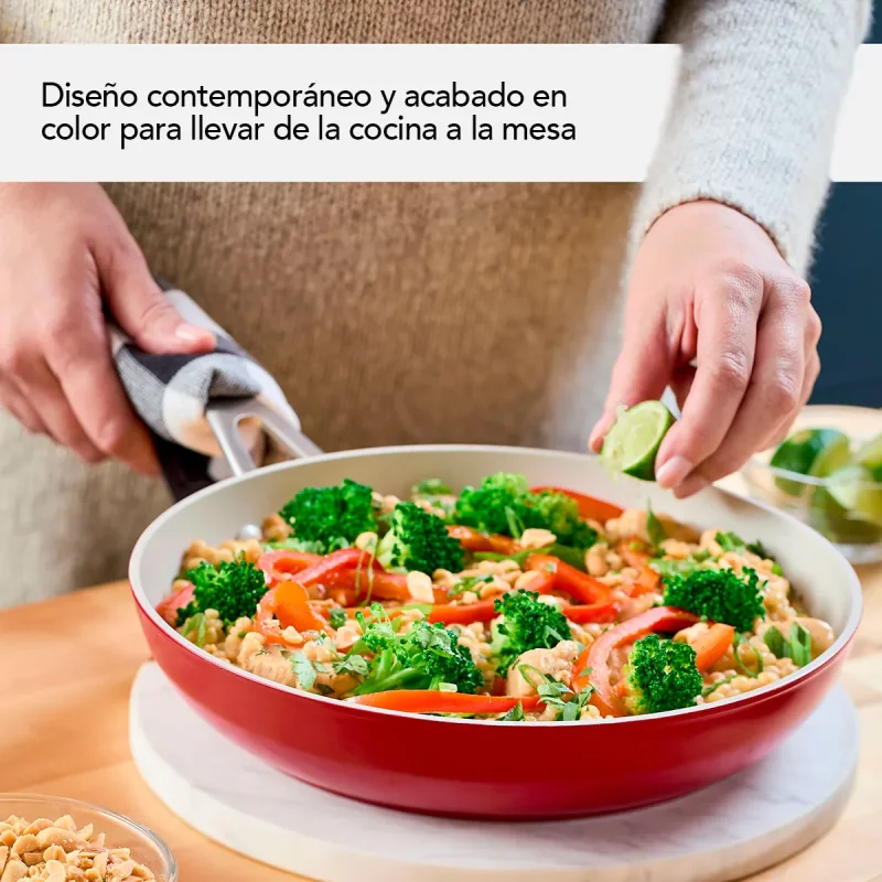 Batería Kitchenaid AA Cerámico Rojo Imperio 8 Piezas