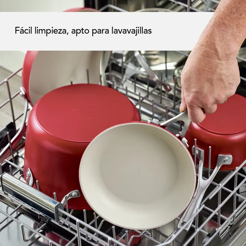 Batería Kitchenaid AA Cerámico Rojo Imperio 8 Piezas