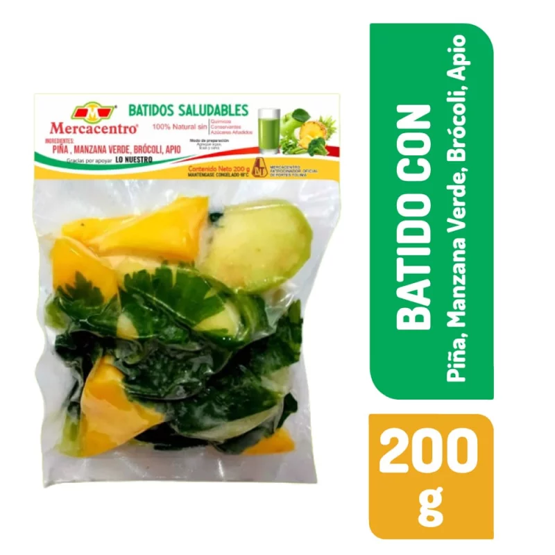 Batido Mercacentro Pina-Mazana Verde-Brócoli-Apio x 200 g