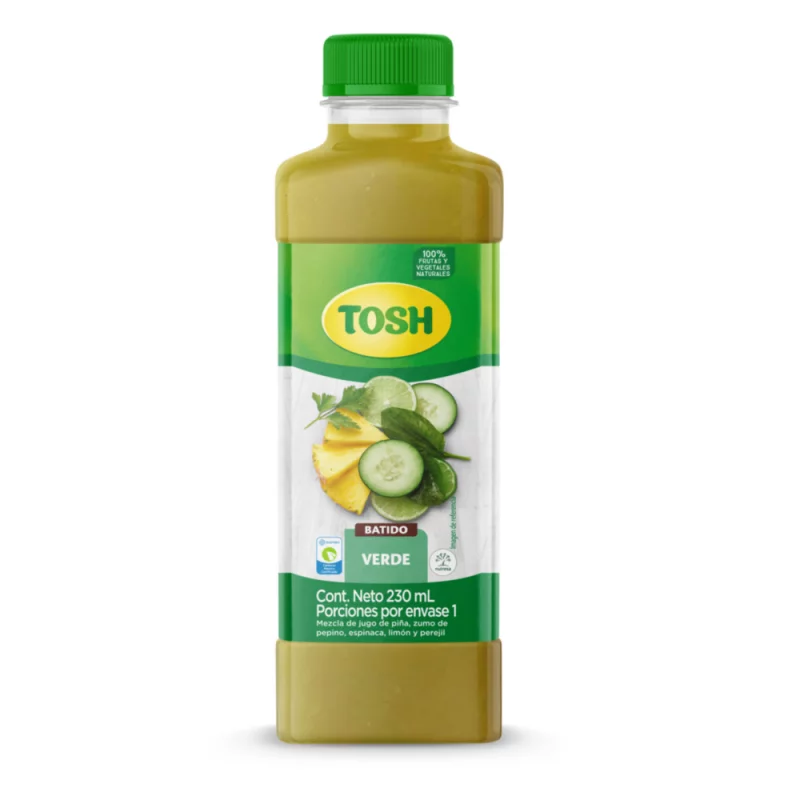 Batido Tosh Verde Botella x 230 ml