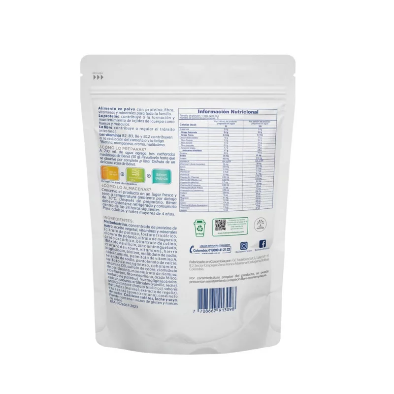 Bebida Benet Vainilla x 250 g