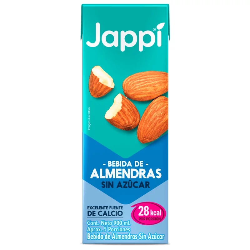 Bebida De Almendras Jappi Sin Azúcar 900 ml
