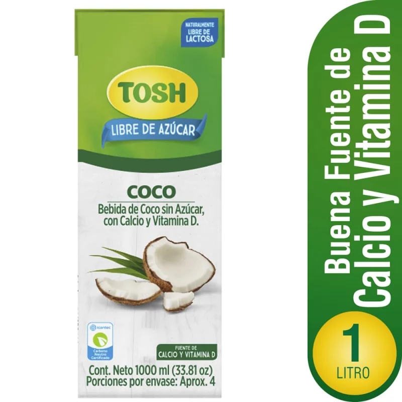 Bebida Tosh  Sin Azúcar Coco x 1000 ml