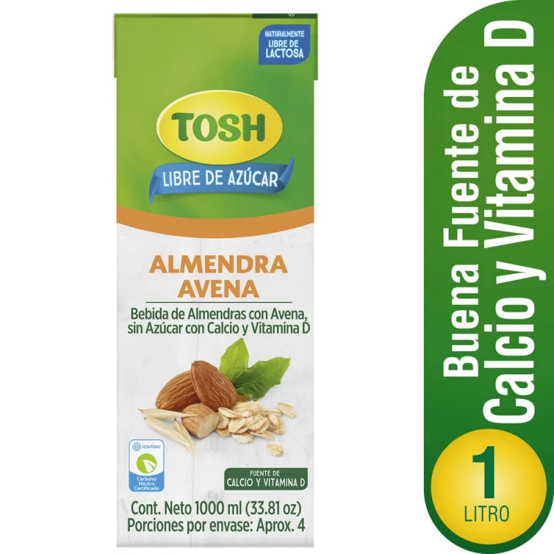 Bebida Tosh Sin Azúcar Almendra Avena x 1000 ml