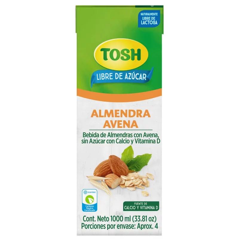 Bebida Tosh Sin Azúcar Almendra Avena x 1000 ml
