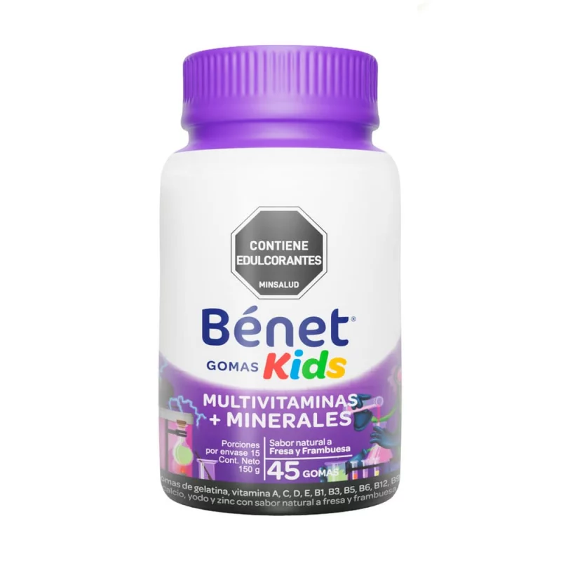 Benet Kids Multivitaminas Y Minerales Gomas x 150 g S.Azucar