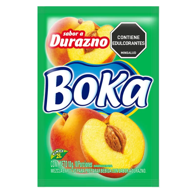 Boka Durazno 2 Litros Sobre x 10 g