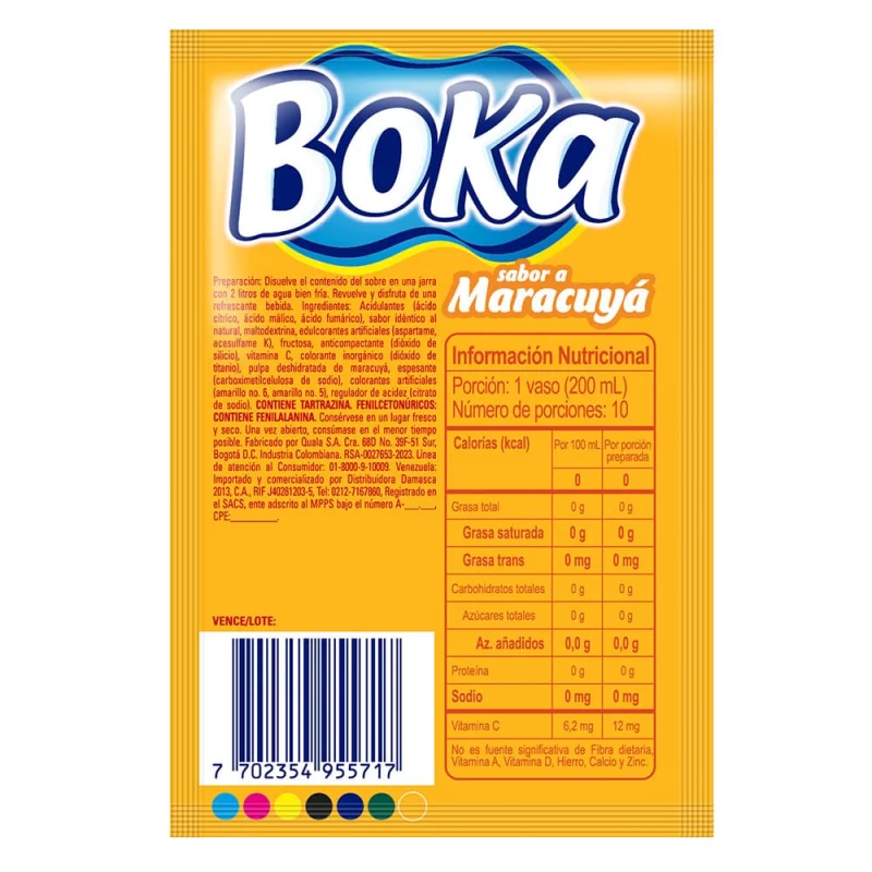 Boka Maracuyá 2 Litros Sobre x 10 g