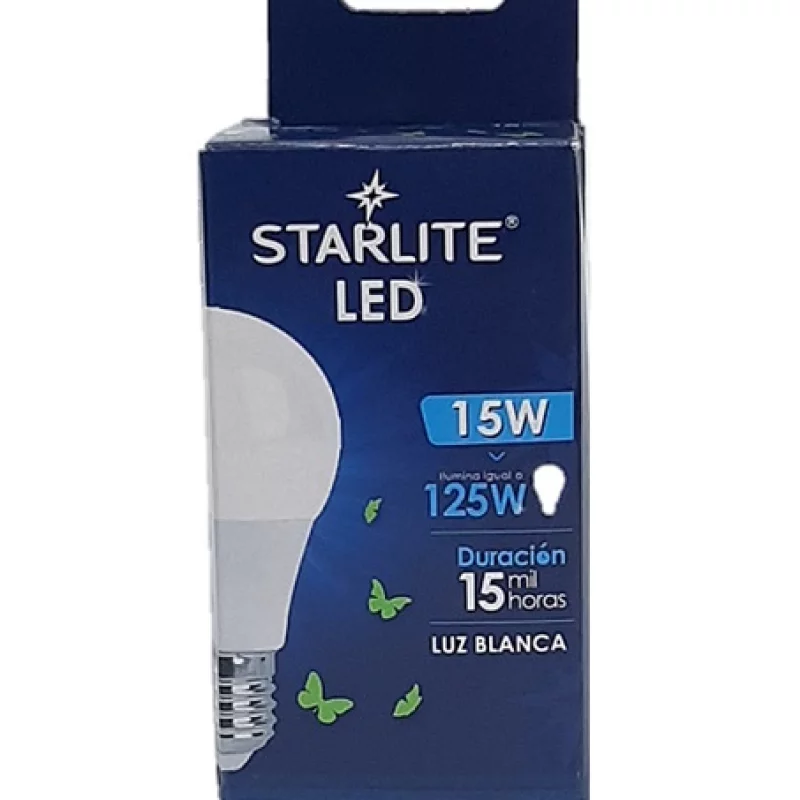 Bombillo Starlite Led Luz Blanca 15 W 15000 Horas x und