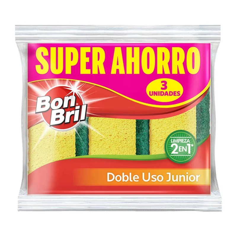 Bon Bril Doble Uso Junior x 3 und/Súper Ahorro