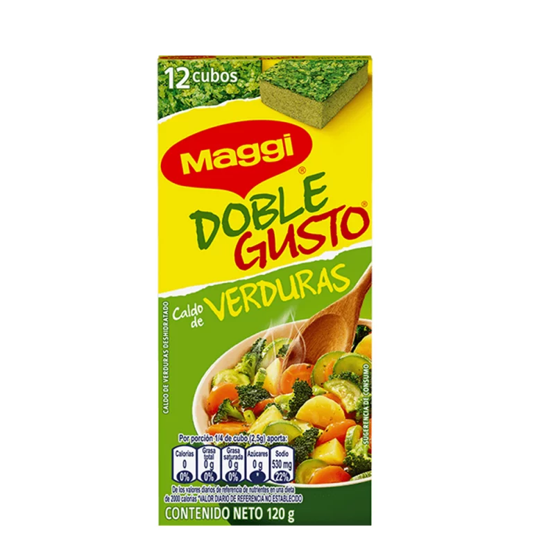 Caldo Maggi Doble Gusto Verduras 12 Cubos