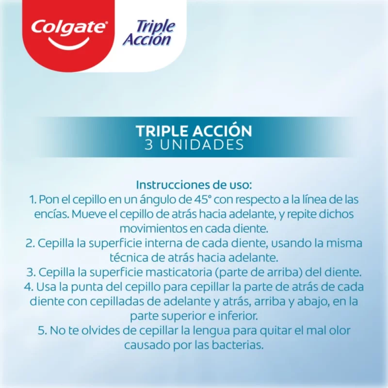 Cepillo Dental Colgate Triple Acción Medio x3und