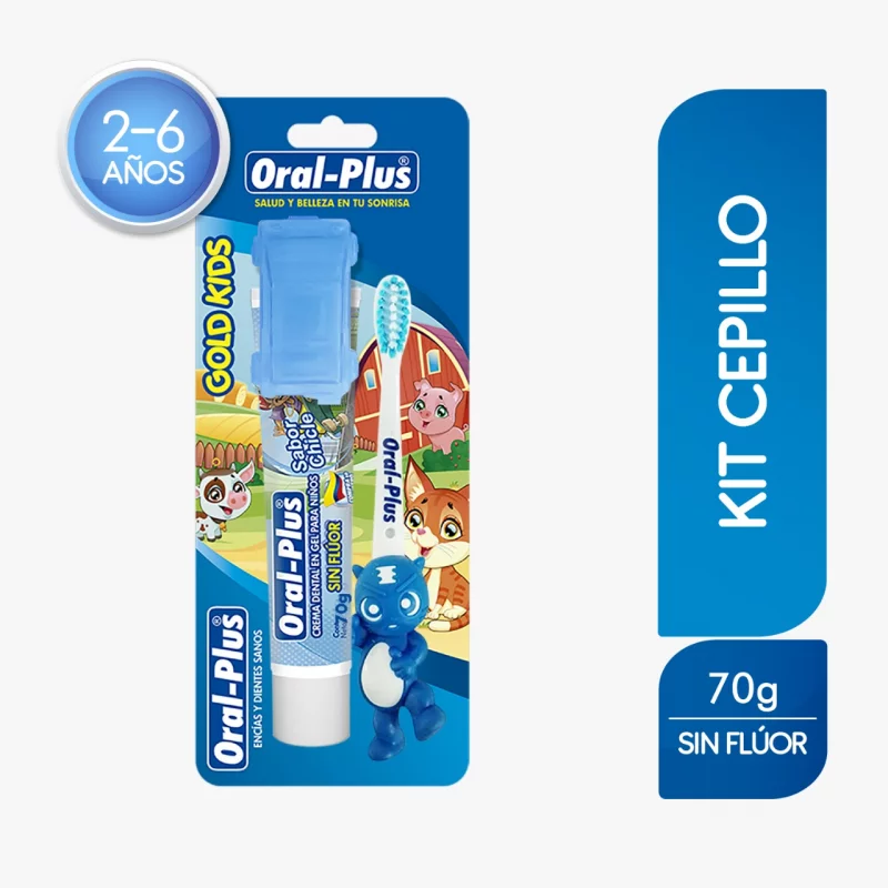 Cepillo Oral Niños Plus Gold+Crema x 70 g $. Esp