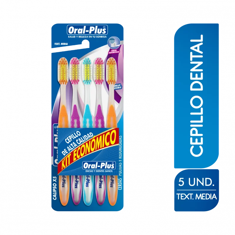 Cepillo Oral Plus Medio Calipso x 5 Und