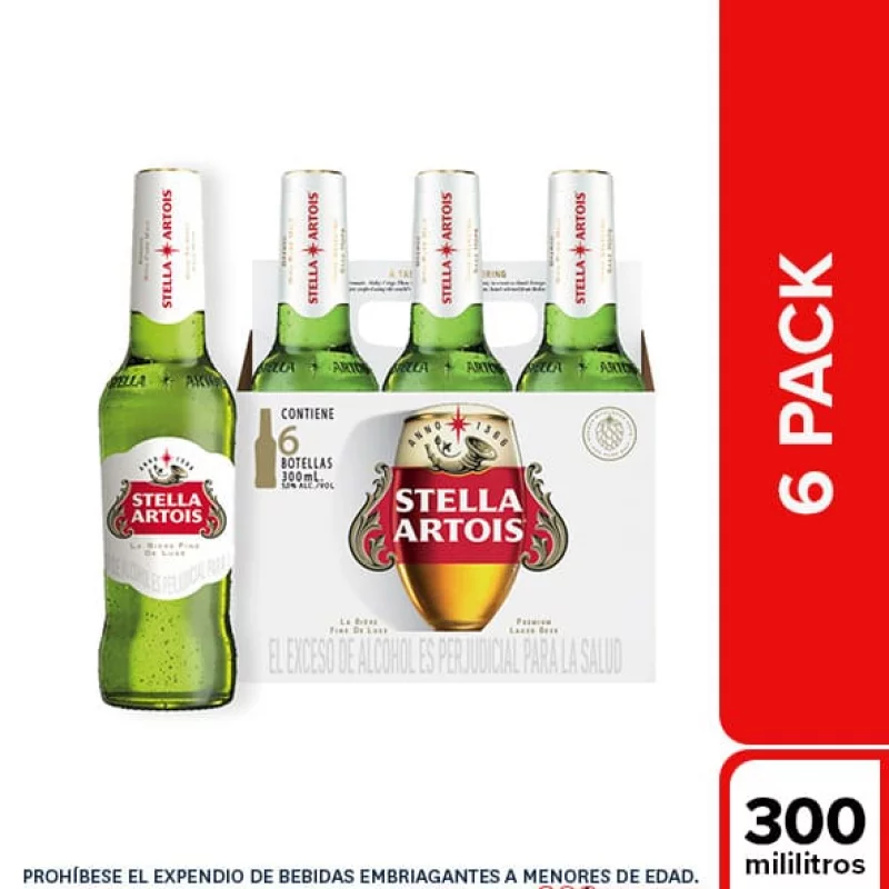 Cerveza Stella Artois Botella 6 und x 300 ml c/u