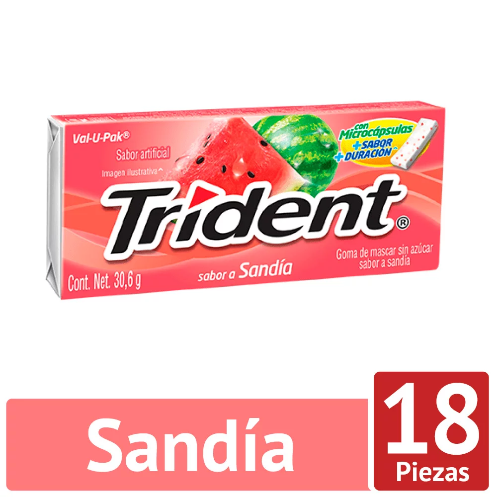 Chiclets Trident Evolution Sandía 18 und