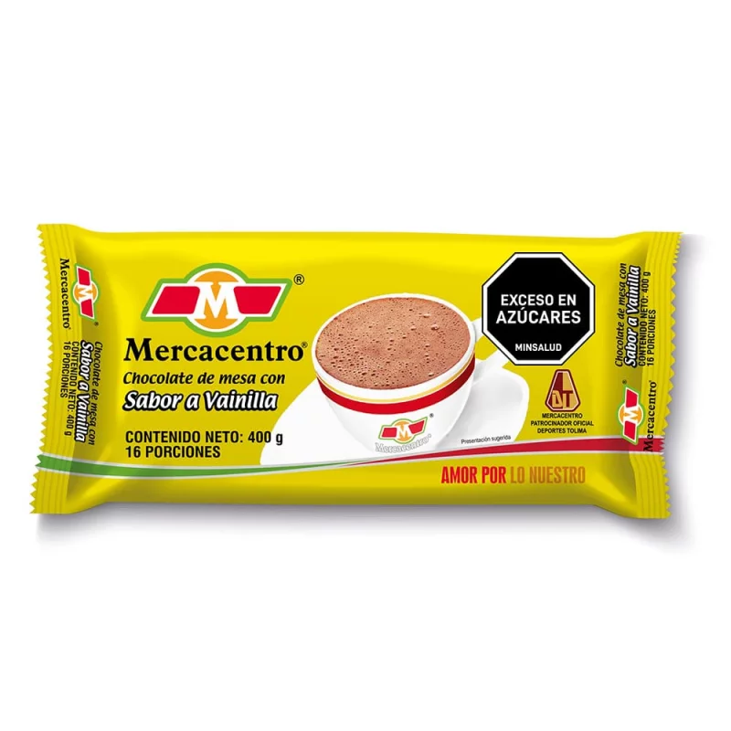 Chocolate Mercacentro Con Azúcar Vainilla x 400 g