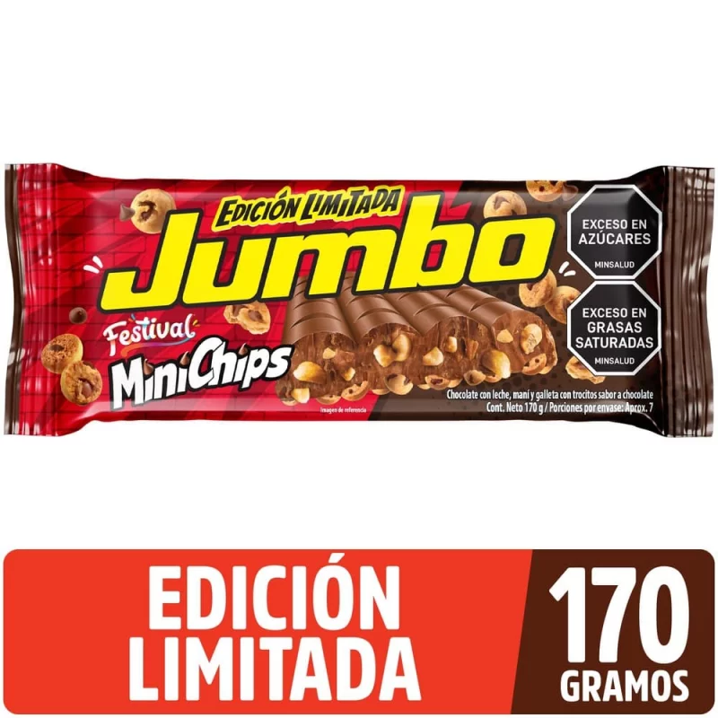 Chocolatina Jet Jumbo Minichips x 170 g