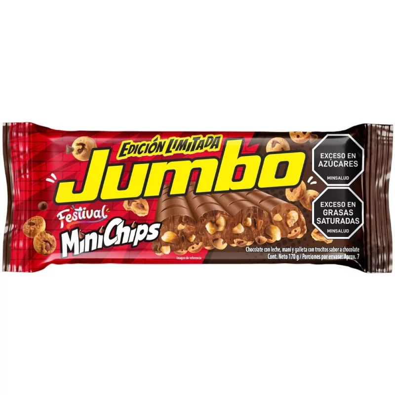 Chocolatina Jet Jumbo Minichips x 170 g