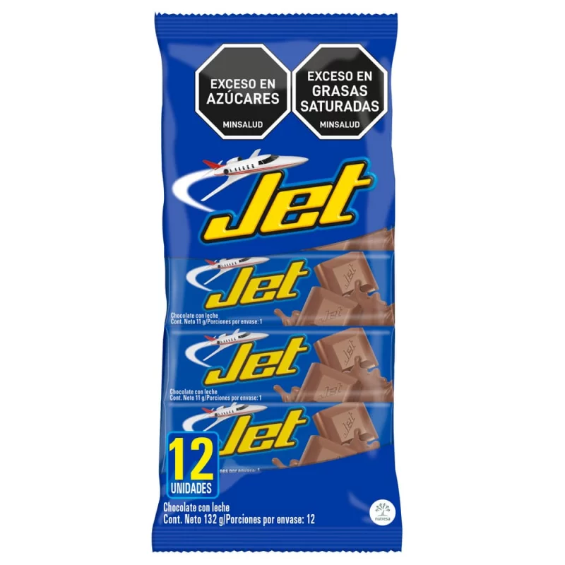 Chocolatina Jet Leche 12 und x 132 g