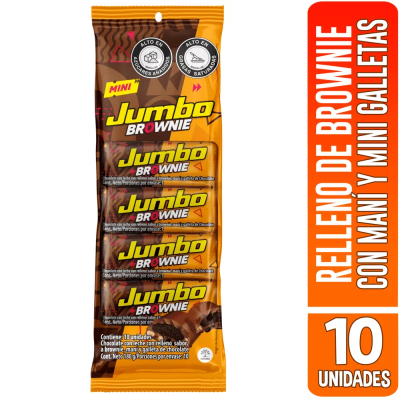 Chocolatina Jumbo Brownie 10 x 18 g
