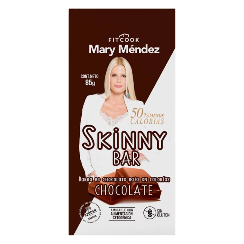 Chocolatina Skinny Bar Mary Mendez Baja En Calorias x 80 g