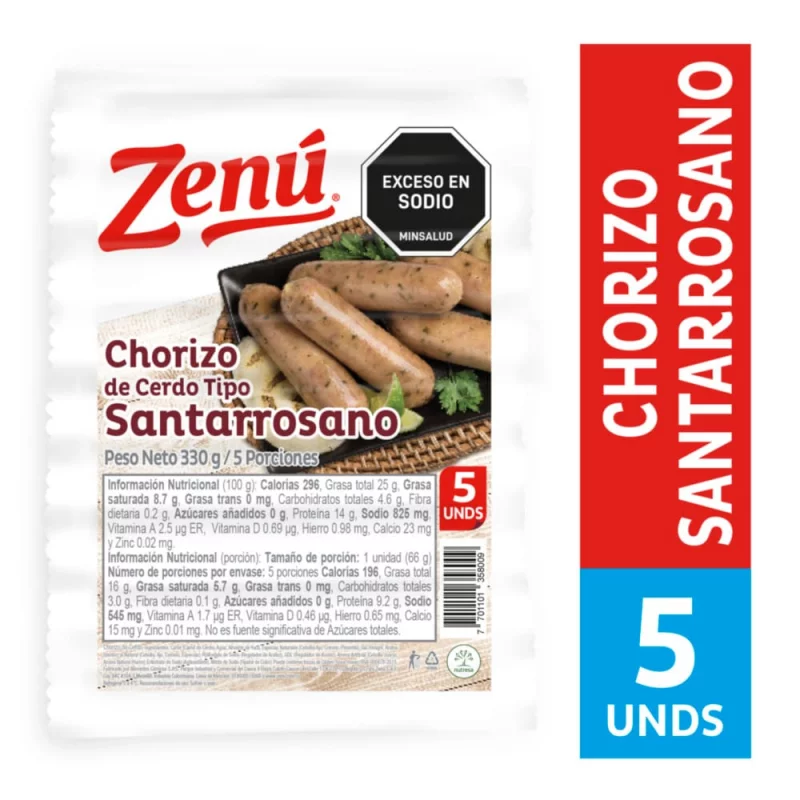 Chorizo Santarrosano Zenú 330 g