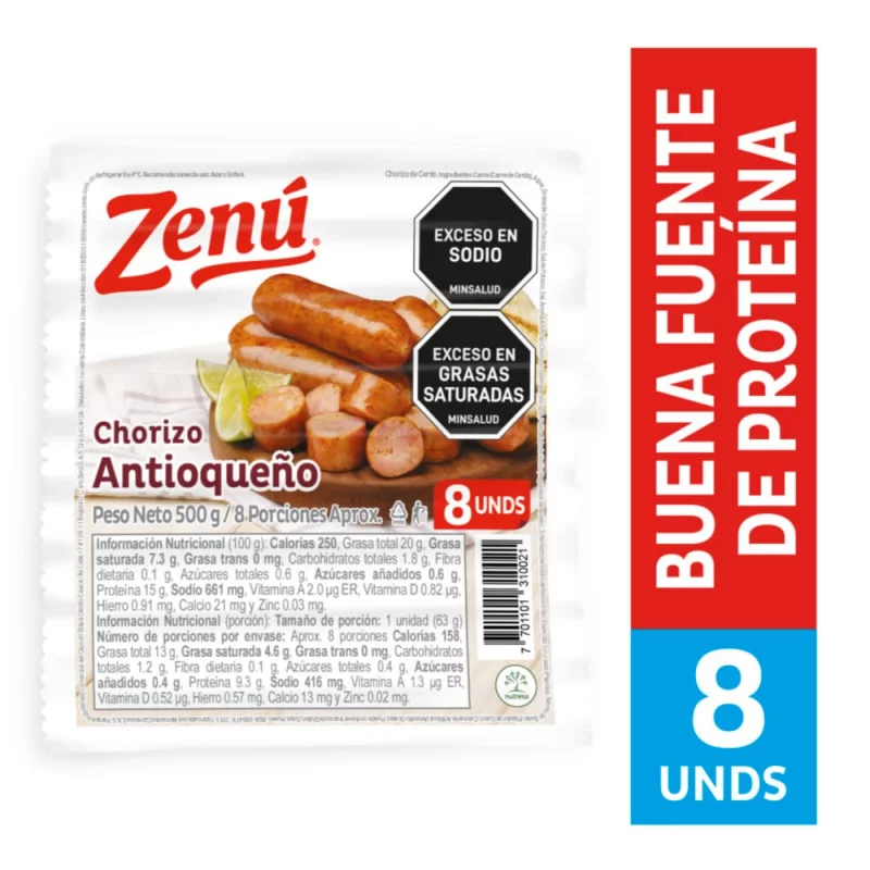 Chorizo Zenú Antioqueño 500 g