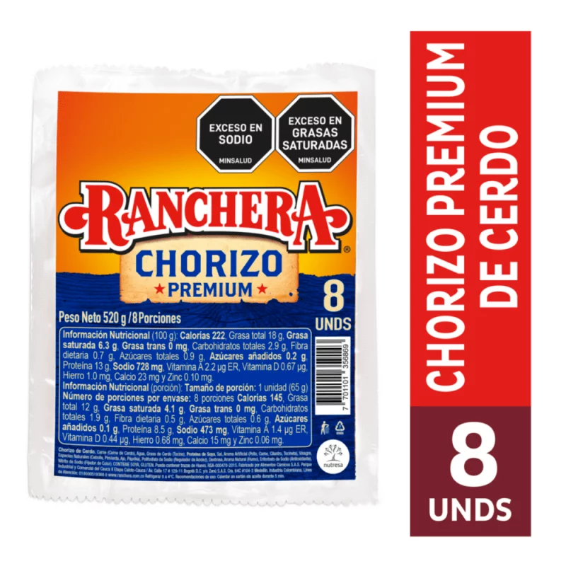Chorizo Zenú Ranchera x 520 g