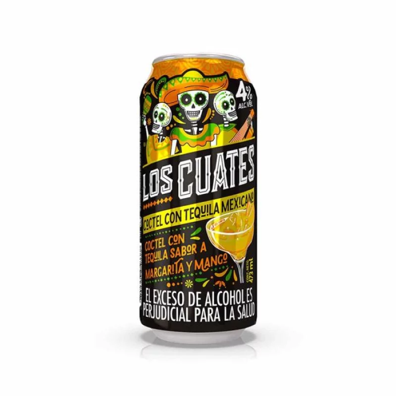 Coctel Los Cuates Con Tequila Mango x 473 ml