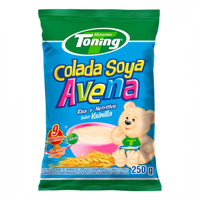 Colada Soya Avena Toning Vainilla 250 g