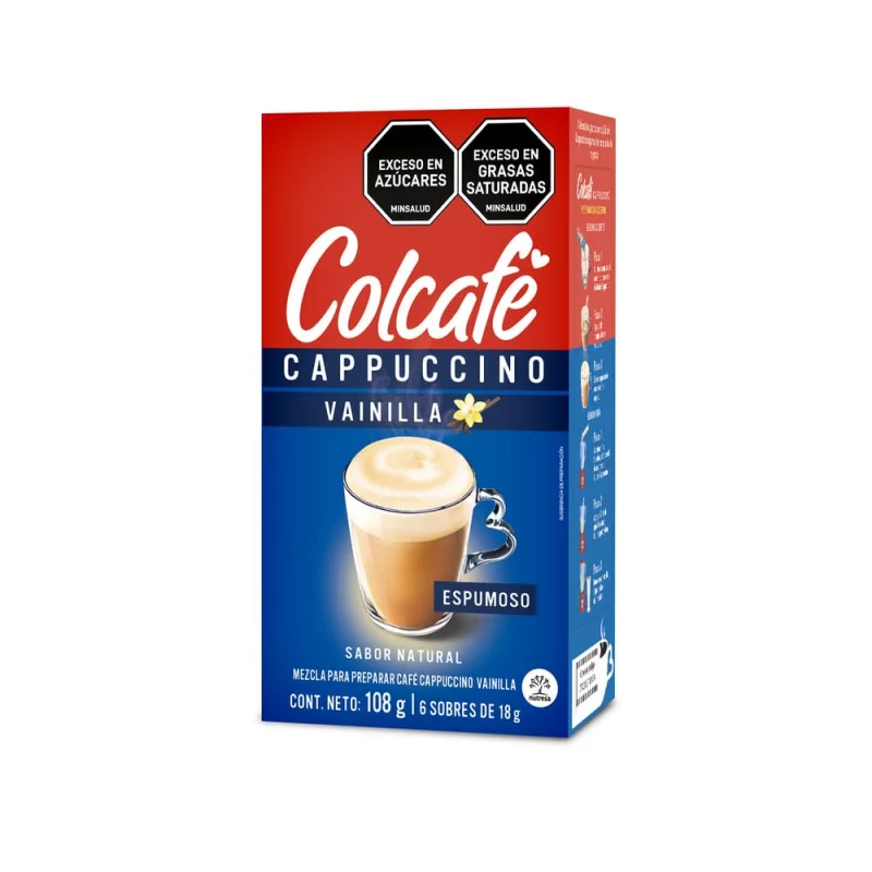 Colcafe Cappuccino 18 g x 6 und Vainilla 108 g