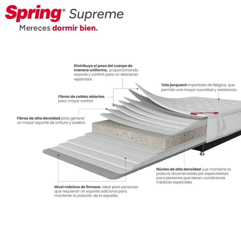 Colchón Spring Supreme 140 x 190 Doble