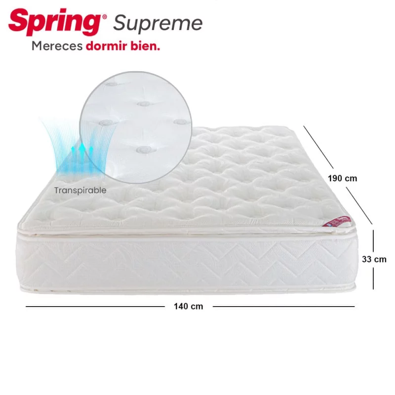 Colchón Spring Supreme 140 x 190 Doble
