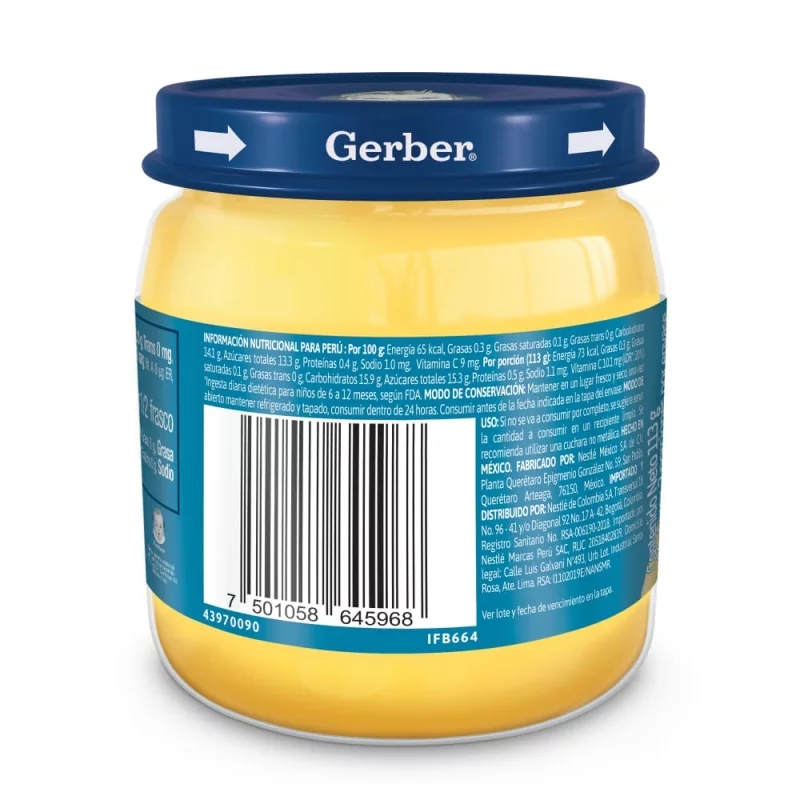 Compota Gerber Puré Mango 113 g