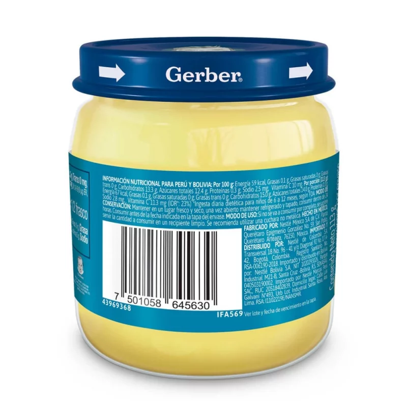 Compota Gerber Puré Pera 113 g