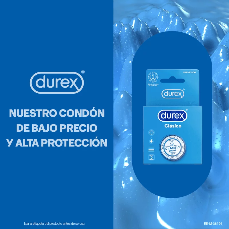 Condón Durex x 3 und Clásico