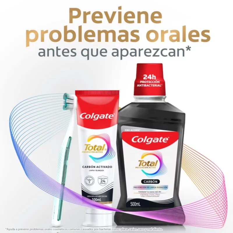 Crema Colgate Total 12  3 x 75 ml Carbon Activado