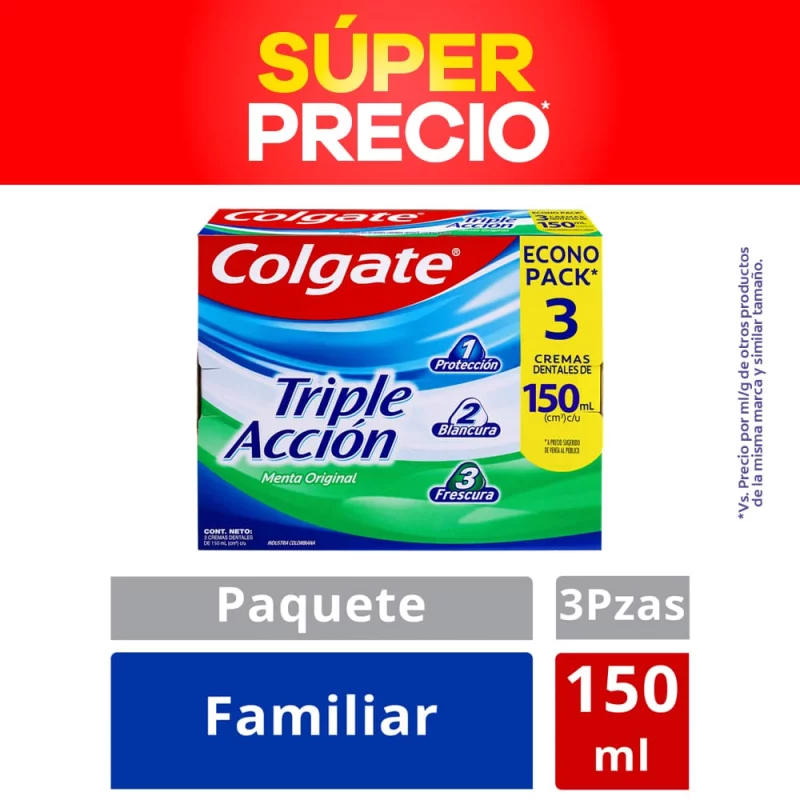 Crema Colgate Triple Accion 3 und x 450 ml