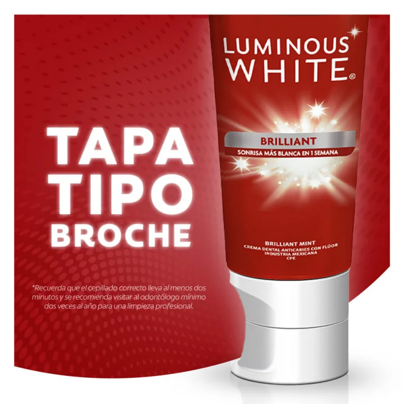 Crema Dental Colgate Luminous White Brilliant White 75ml x 2und