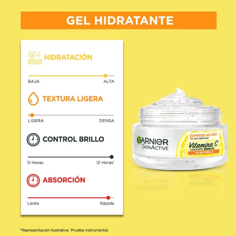 Crema Gel Garnier Hidratante Aclara Serum x 50 ml